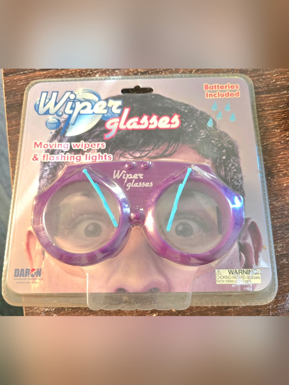 Vintage Wiper Glasses - Purple Novelty Light-Up Goggles NEW!!